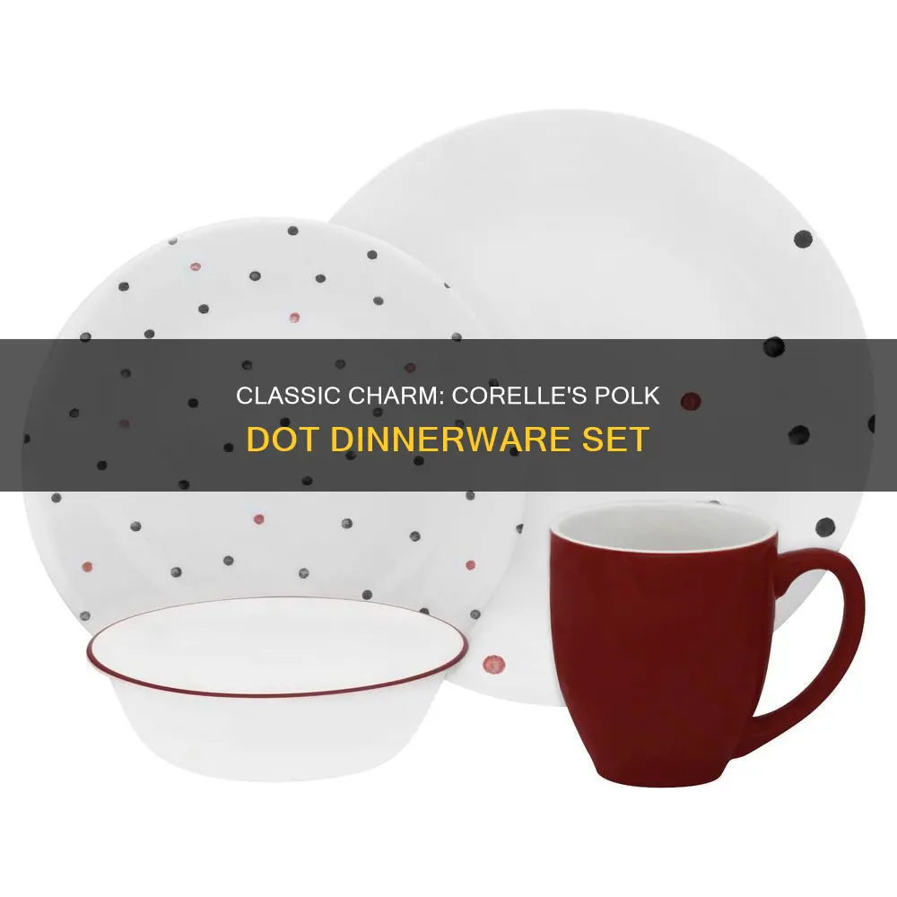 corelle polk dot dinnerware set