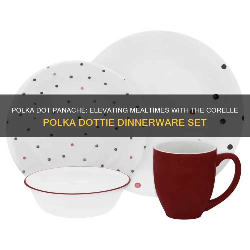 corelle polka dottie dinnerware set