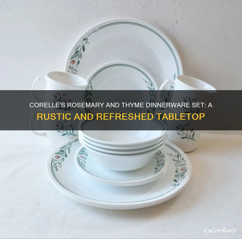 corelle rosemary thyme dinnerware set