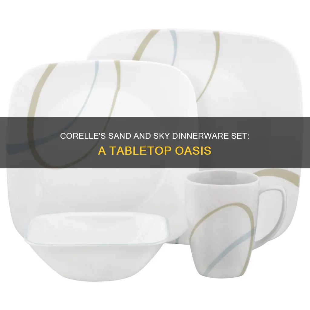 corelle sand and sky dinnerware set