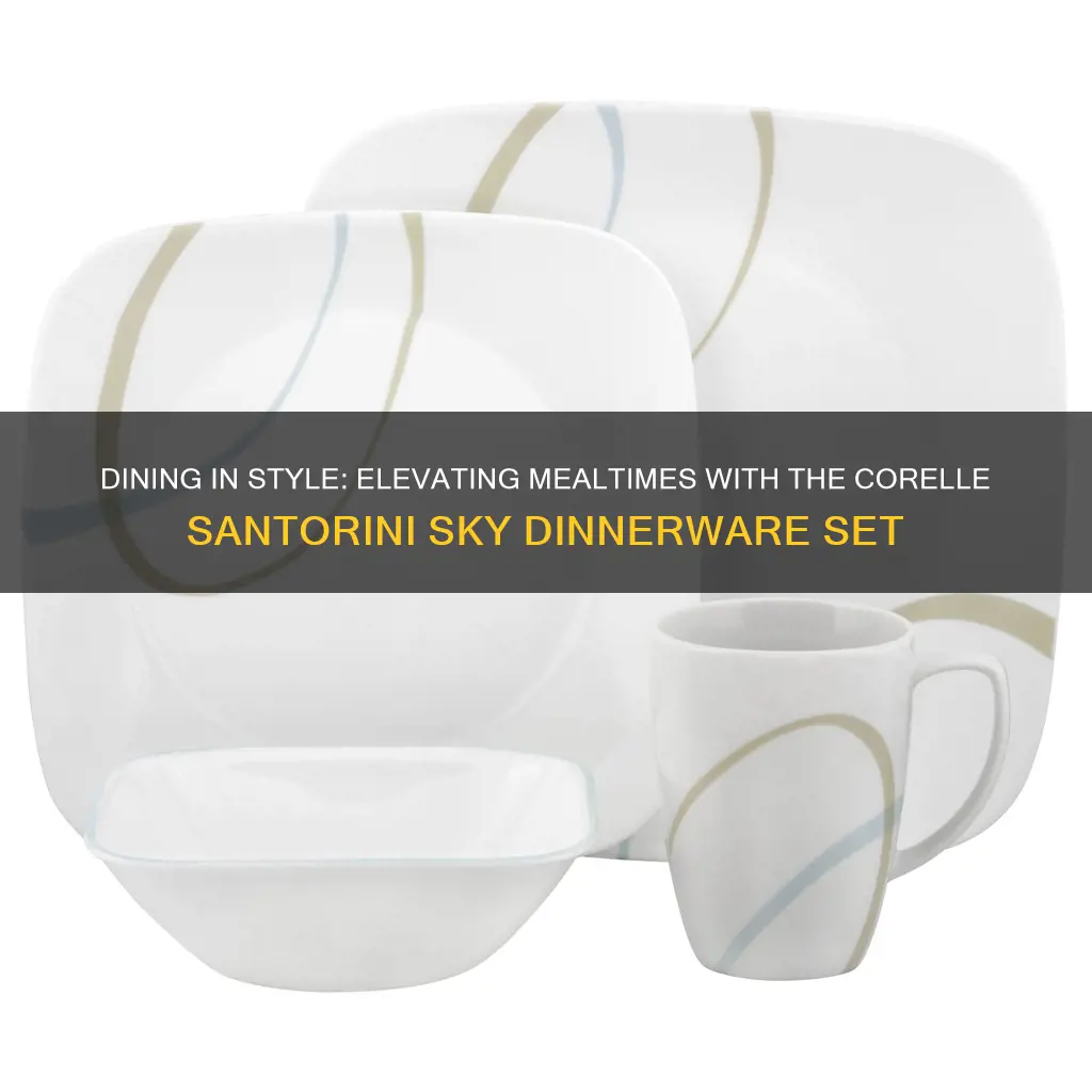 corelle santorini sky 16 piece dinnerware set service for 4