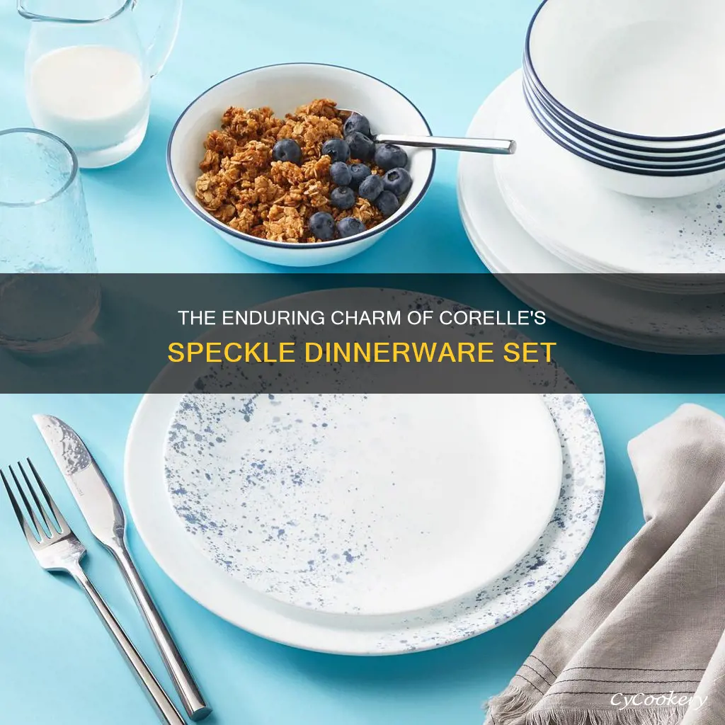 corelle speckle dinnerware set