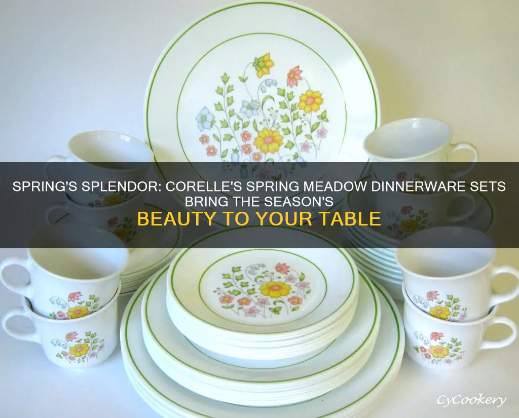 corelle spring meadow dinnerware sets