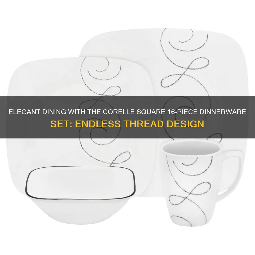 corelle square 16-piece dinnerware set endless thread