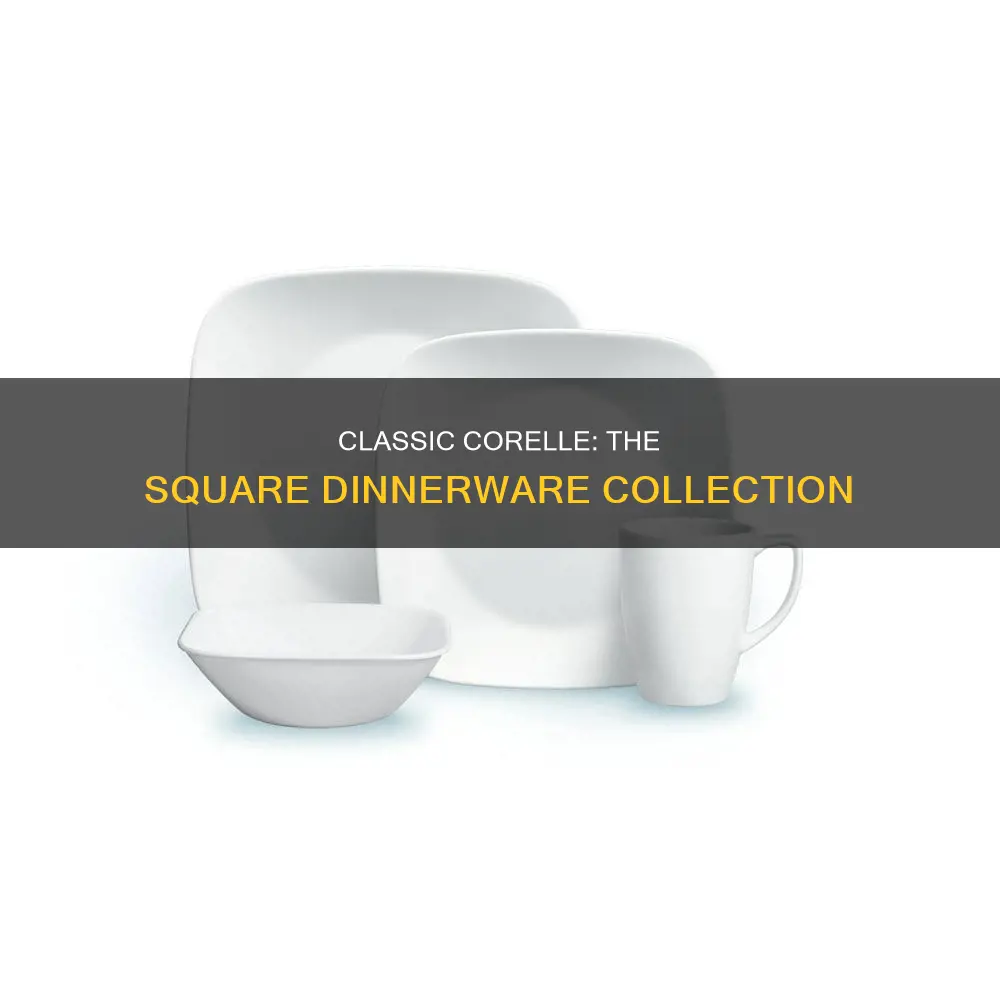 corelle square dinnerware 16 pc set white