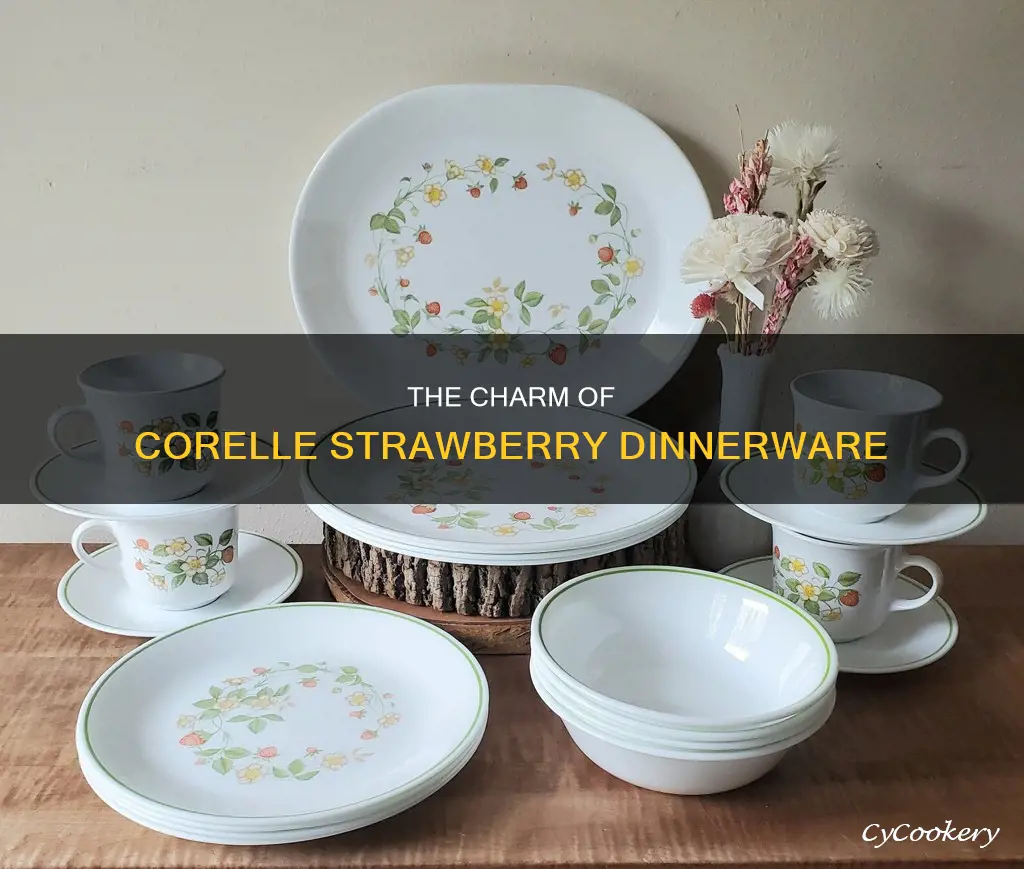 corelle strawberry dinnerware set