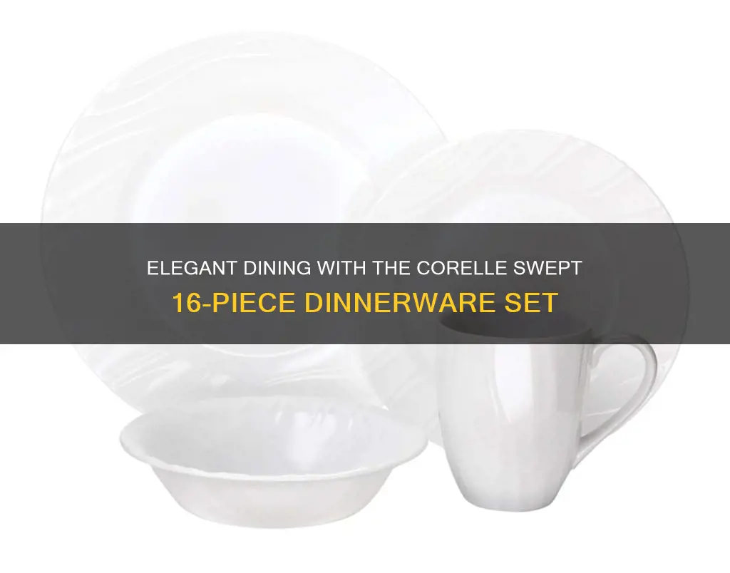 corelle swept 16 pc dinnerware set