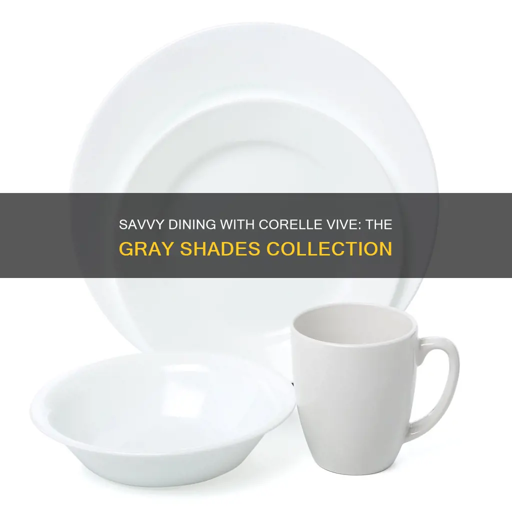 corelle vive 16 piece dinnerware set savvy shades gray