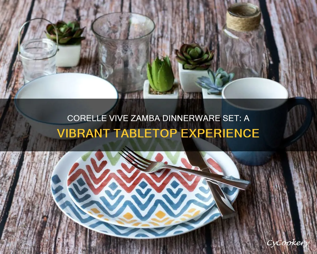 corelle vive 16pc dinnerware set zamba