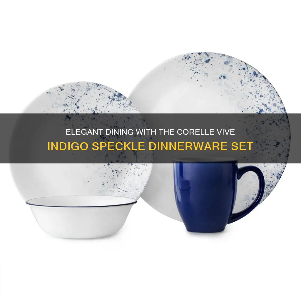 corelle vive indigo speckle 16 pc dinnerware set