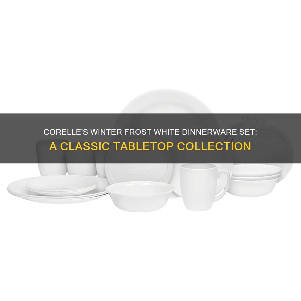 corelle winter frost white dinnerware set with lids 20 piece