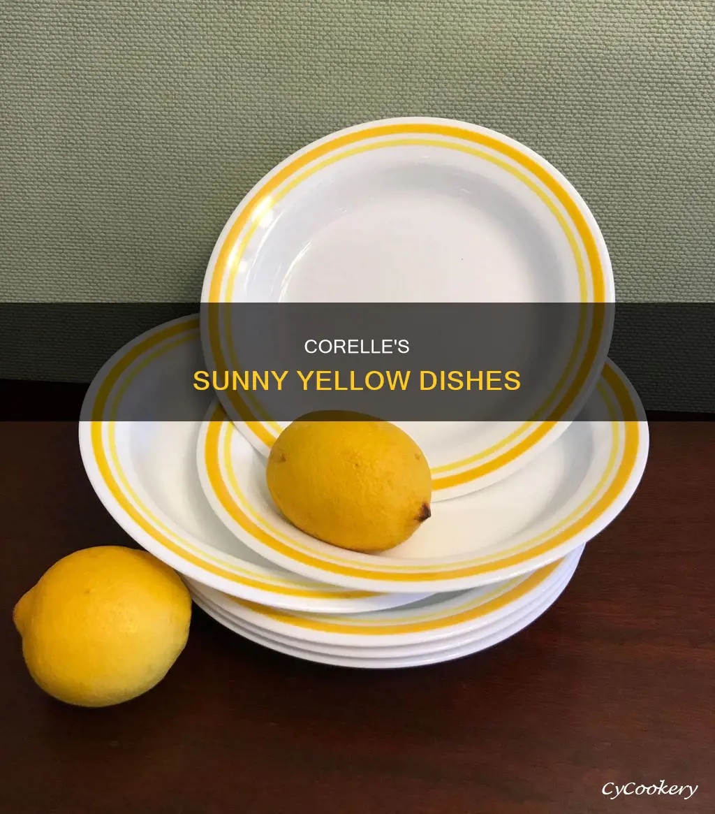 corelle yellow dishes