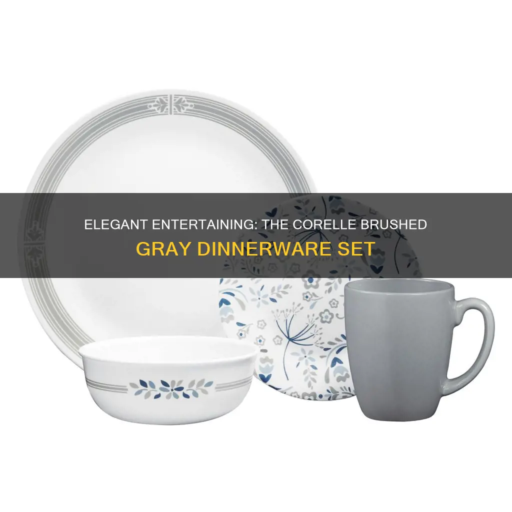 corelle.boutique brushed dinnerware set gray