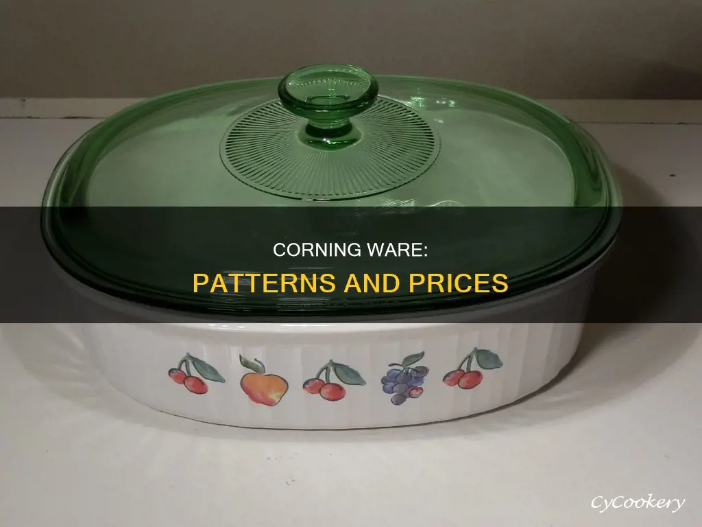 corning ware patterns and prices