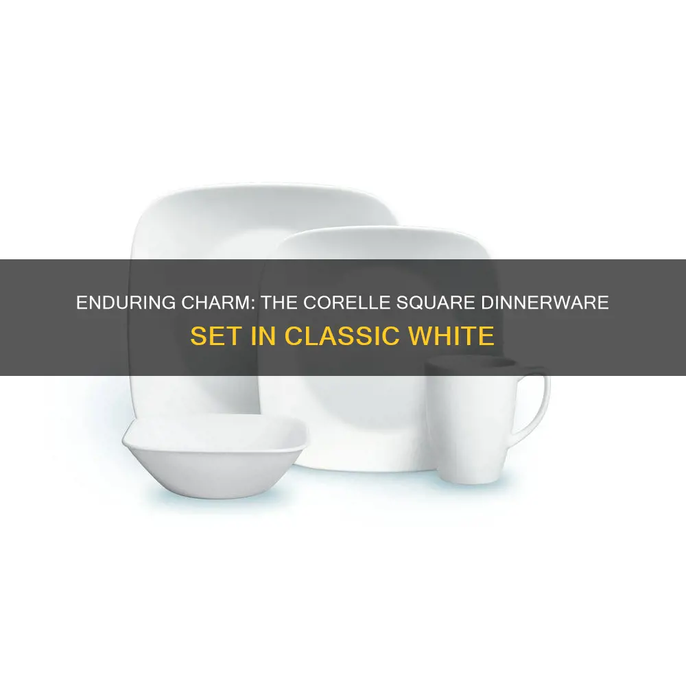 correlle dinnerware set white square