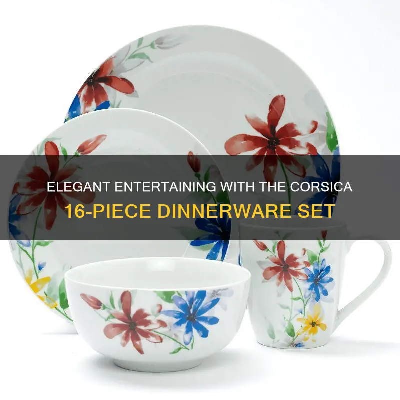 corsica 16 pc dinnerware set