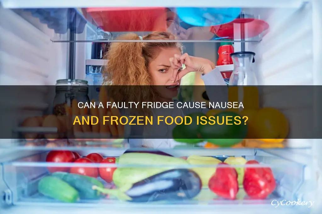 could a bad refrigerator cause nausea freezing up foods