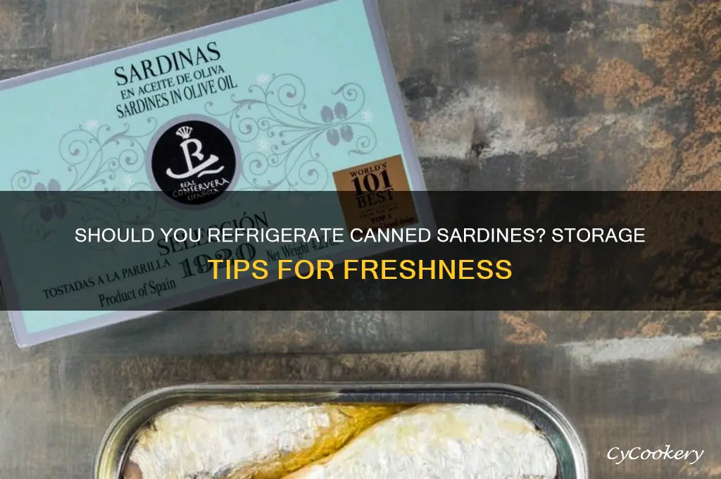 could canned sardines refrigerated