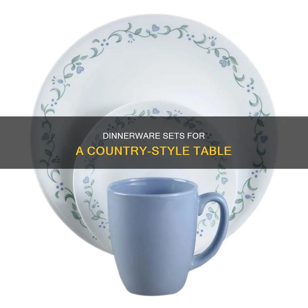 country 4 dinnerware sets