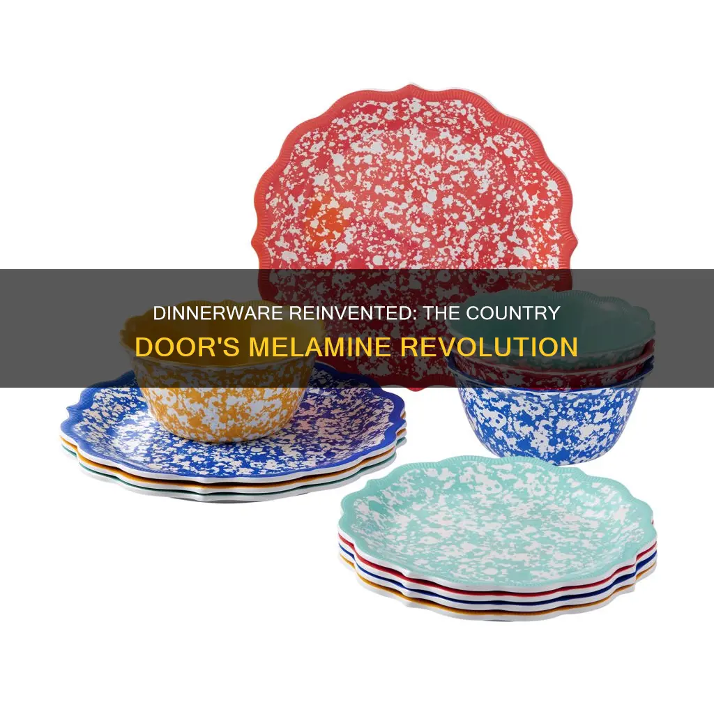 country door 12-piece assorted mighty melamine dinnerware set