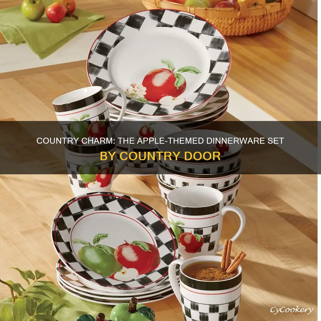 country door apples dinnerware set