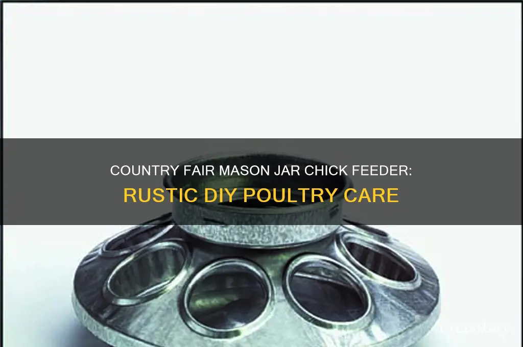 country fair drinking jar with chick feeder