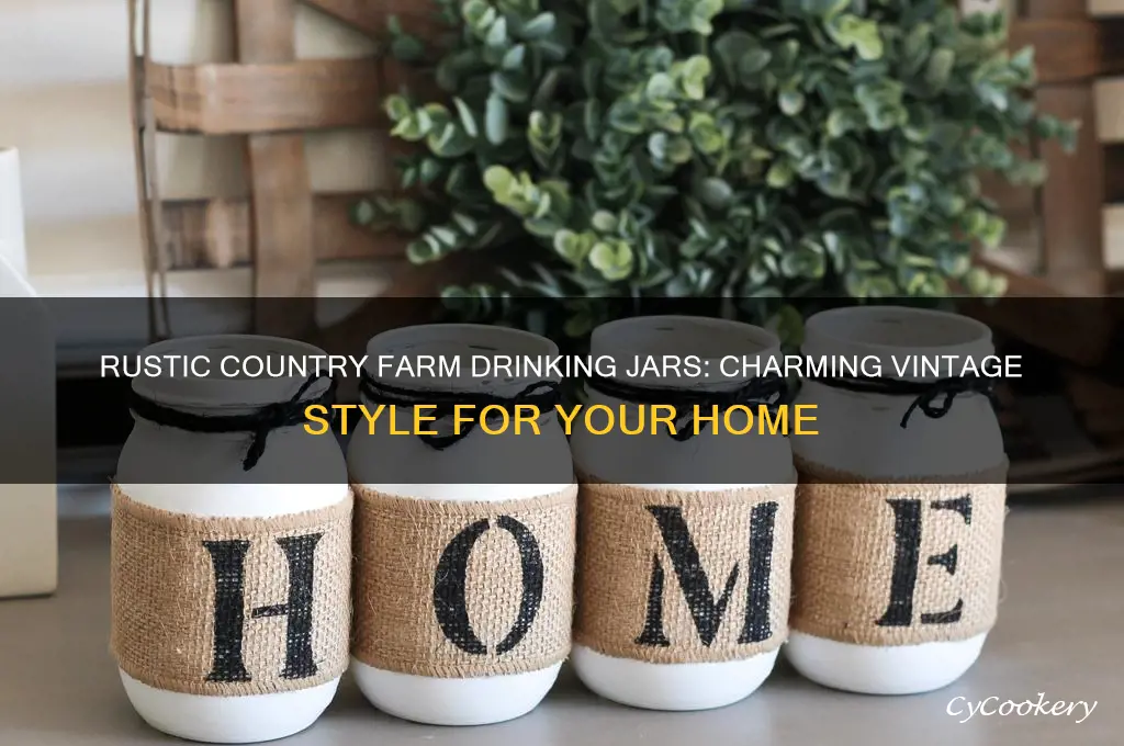 country farm drinking jar