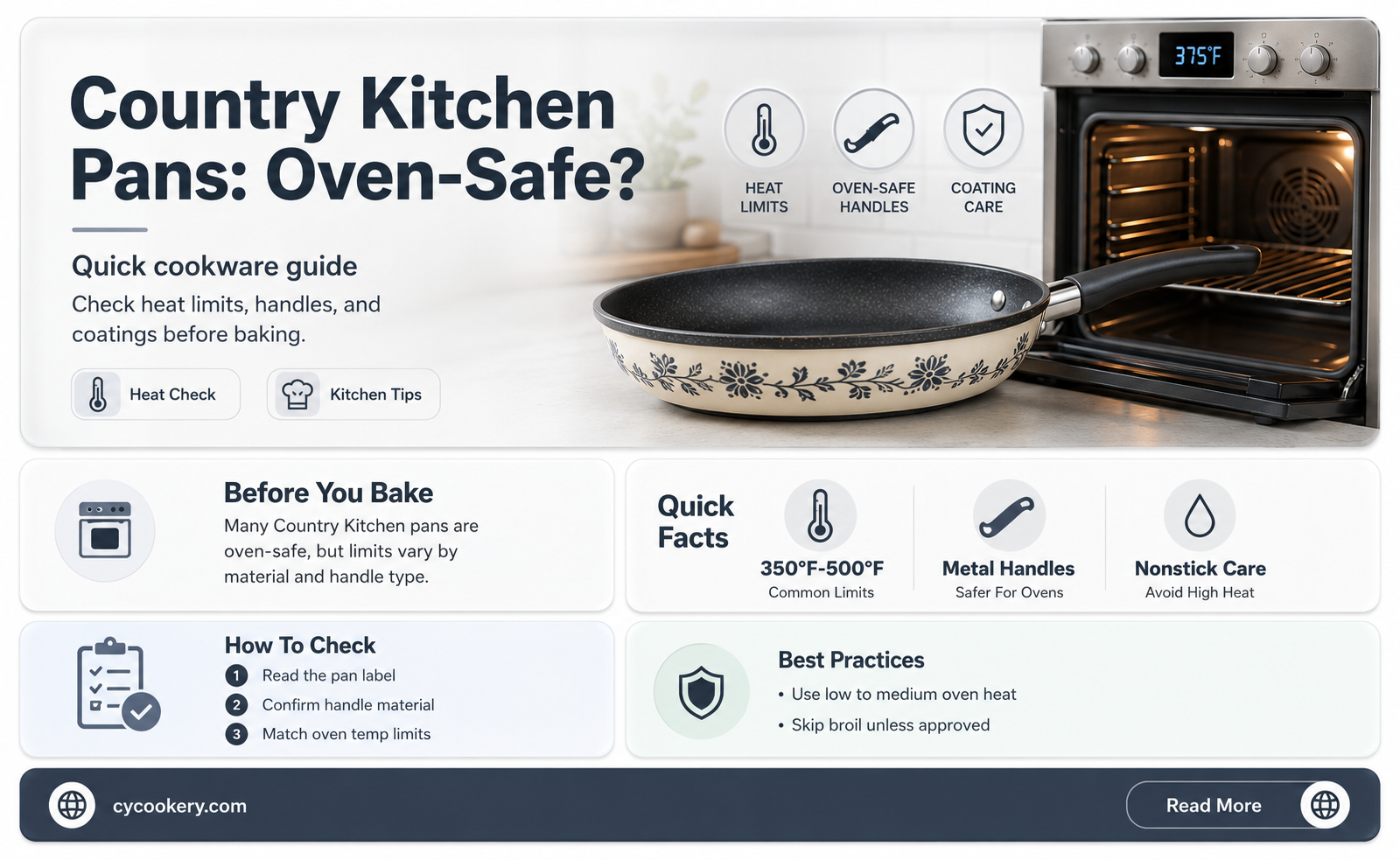 are country kitchen pans oven safe