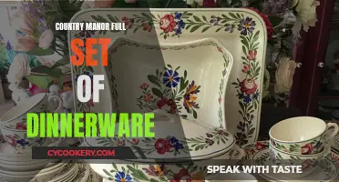 Country Manor Charm: Elevating Dinnerware with a Full Set