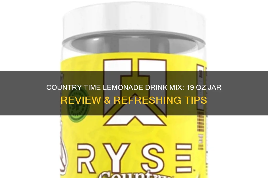 country time lemonade drink mix 19 oz jar