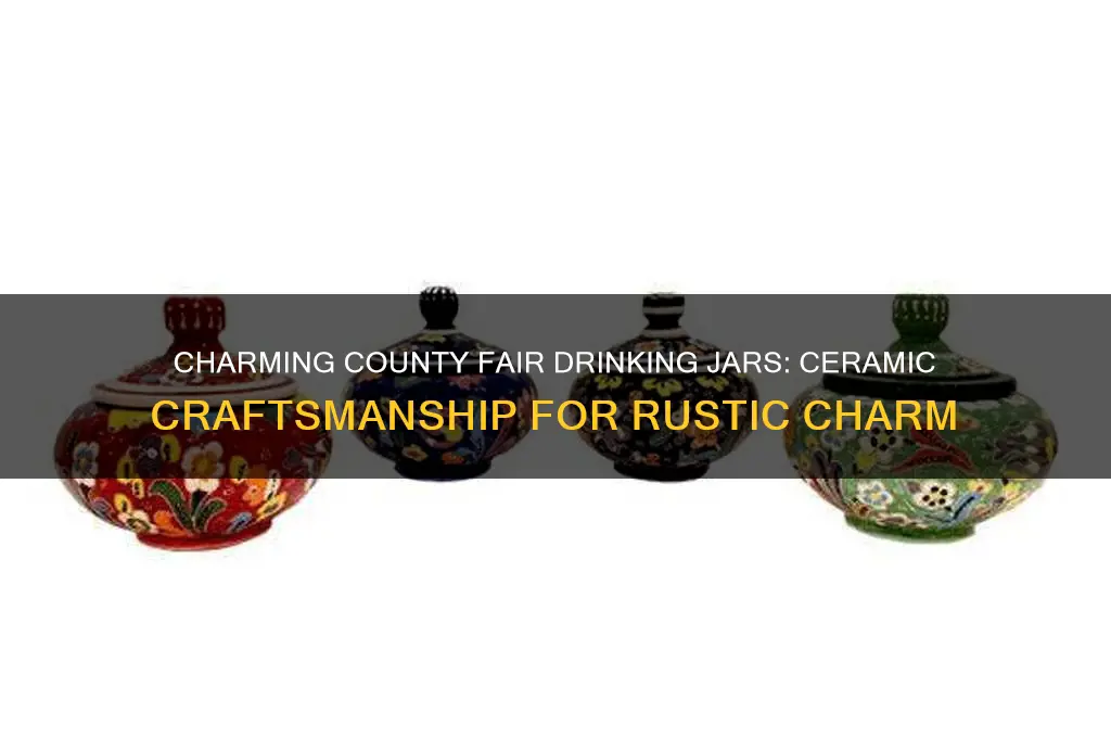 county fair drinking jar ceramic