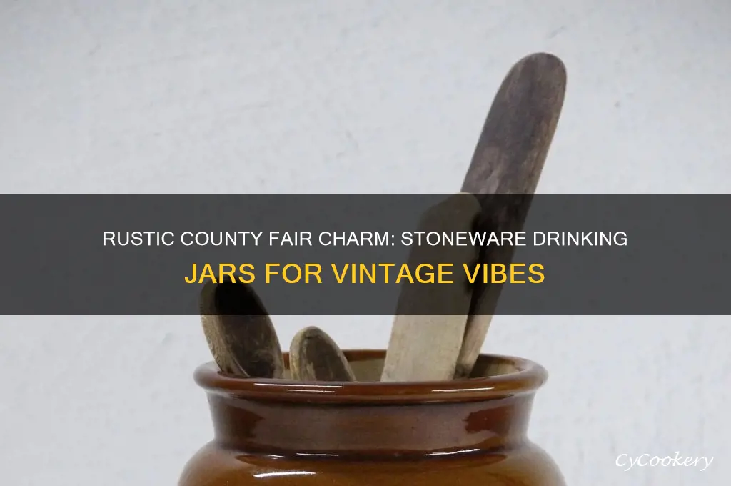 county fair drinking jar stoneware
