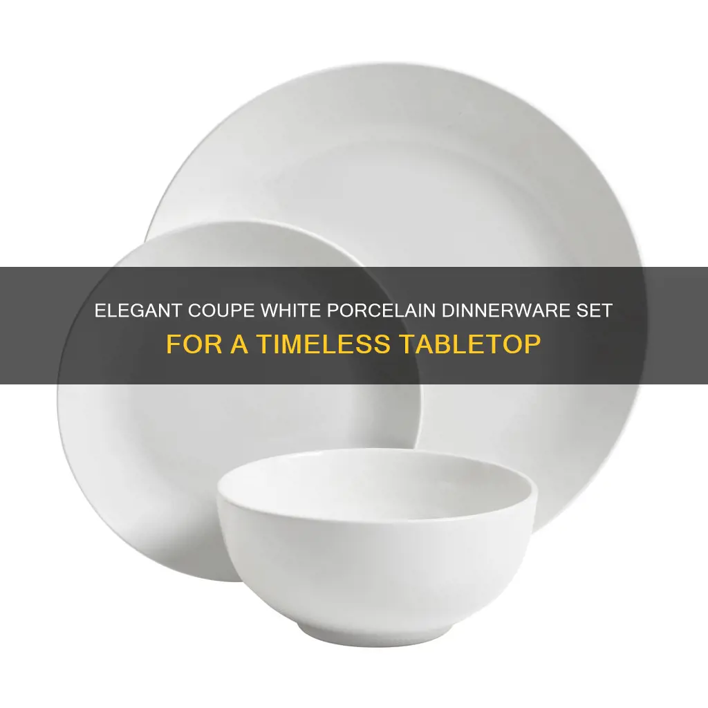 coupe white porcelain dinnerware set