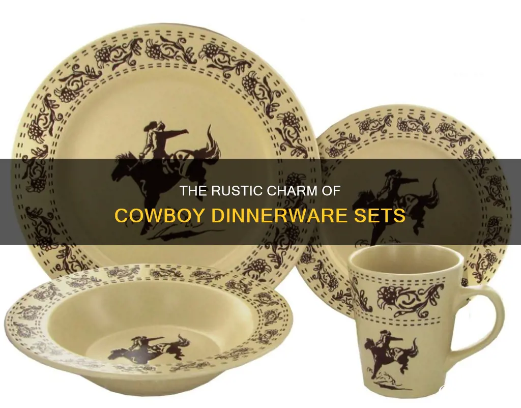 cowboy dinnerware set