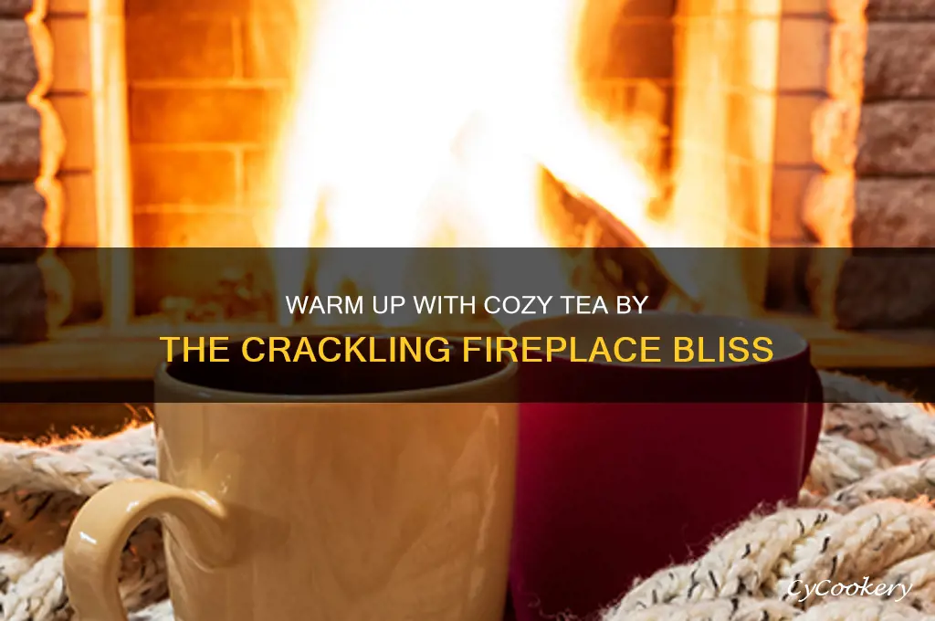 cozy tea and fireplace