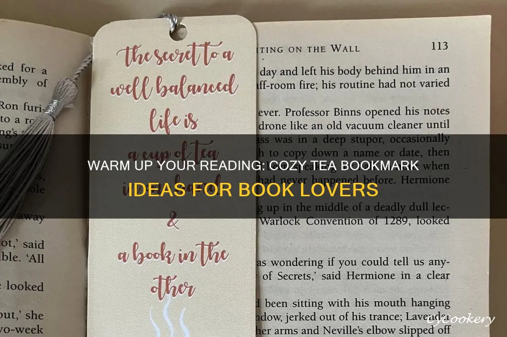 cozy tea bookmark