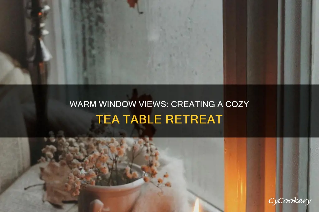 cozy tea table by window