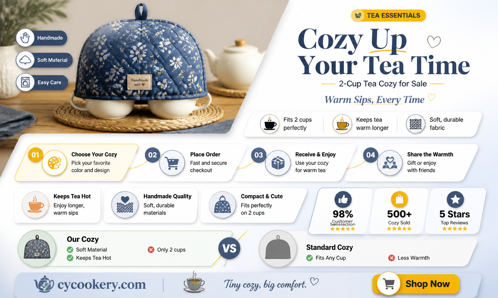 2 cup tea cozy for sale