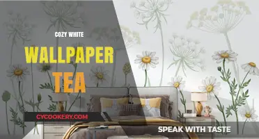 Warm Up Your Space: Cozy White Wallpaper & Tea Time Bliss