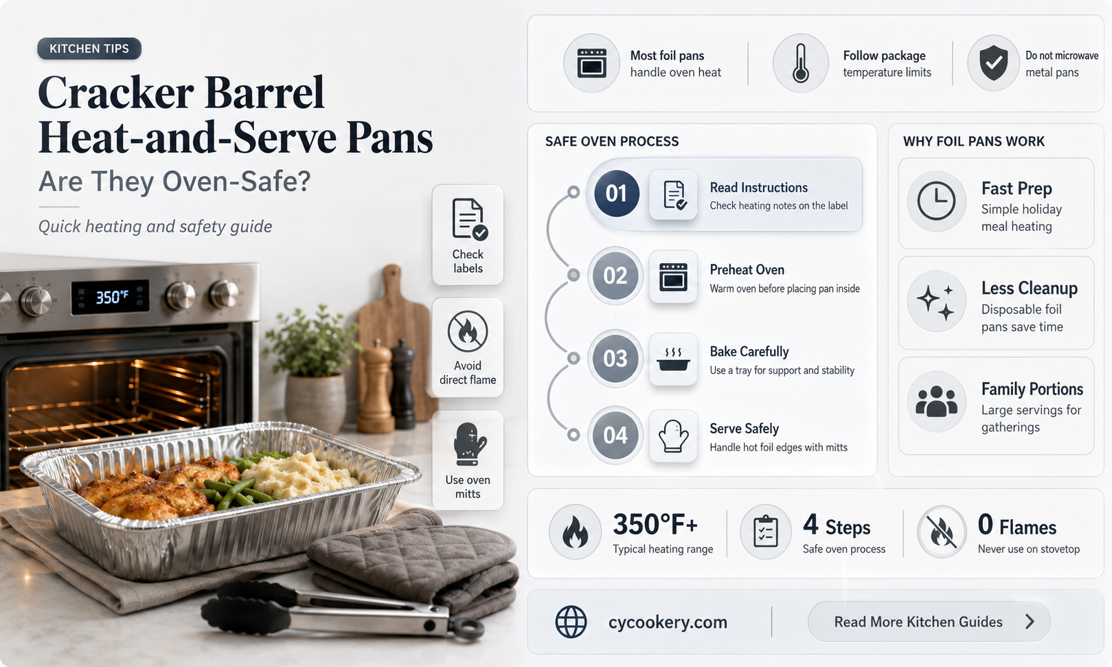 are cracker barrel heat and serve pans oven safe