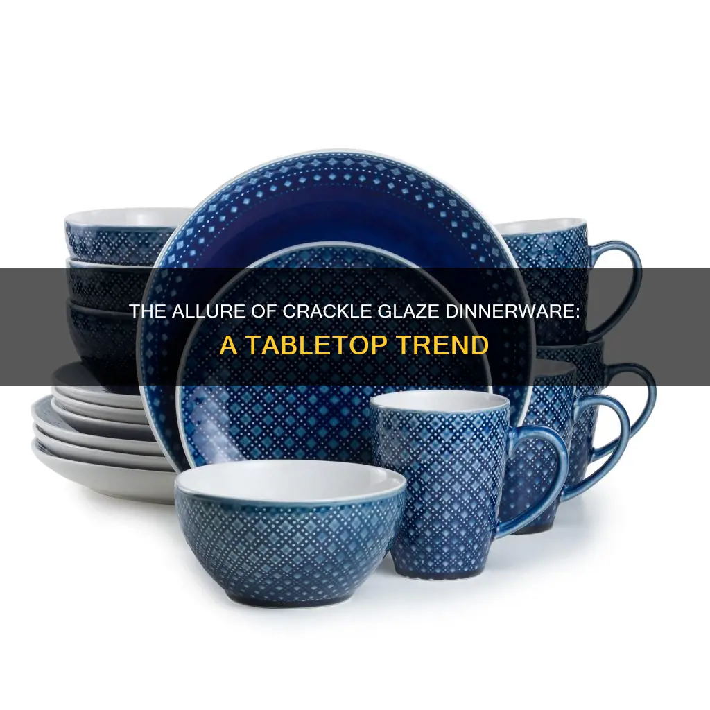 crackle glaze dinnerware set