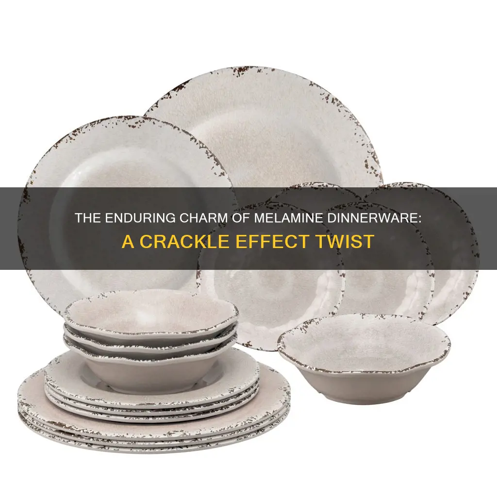 crackle melamine dinnerware set