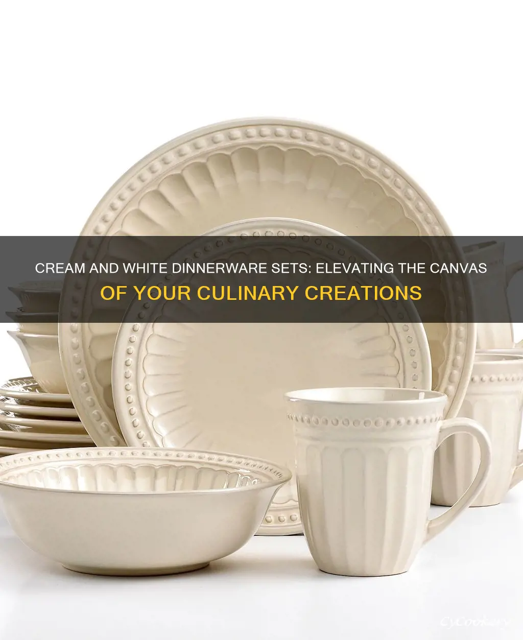 cream and white dinnerware sets