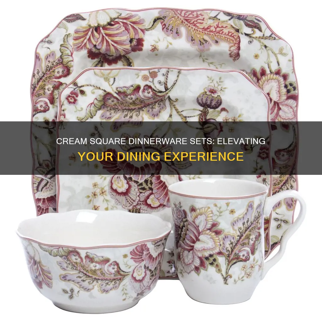 cream square dinnerware sets