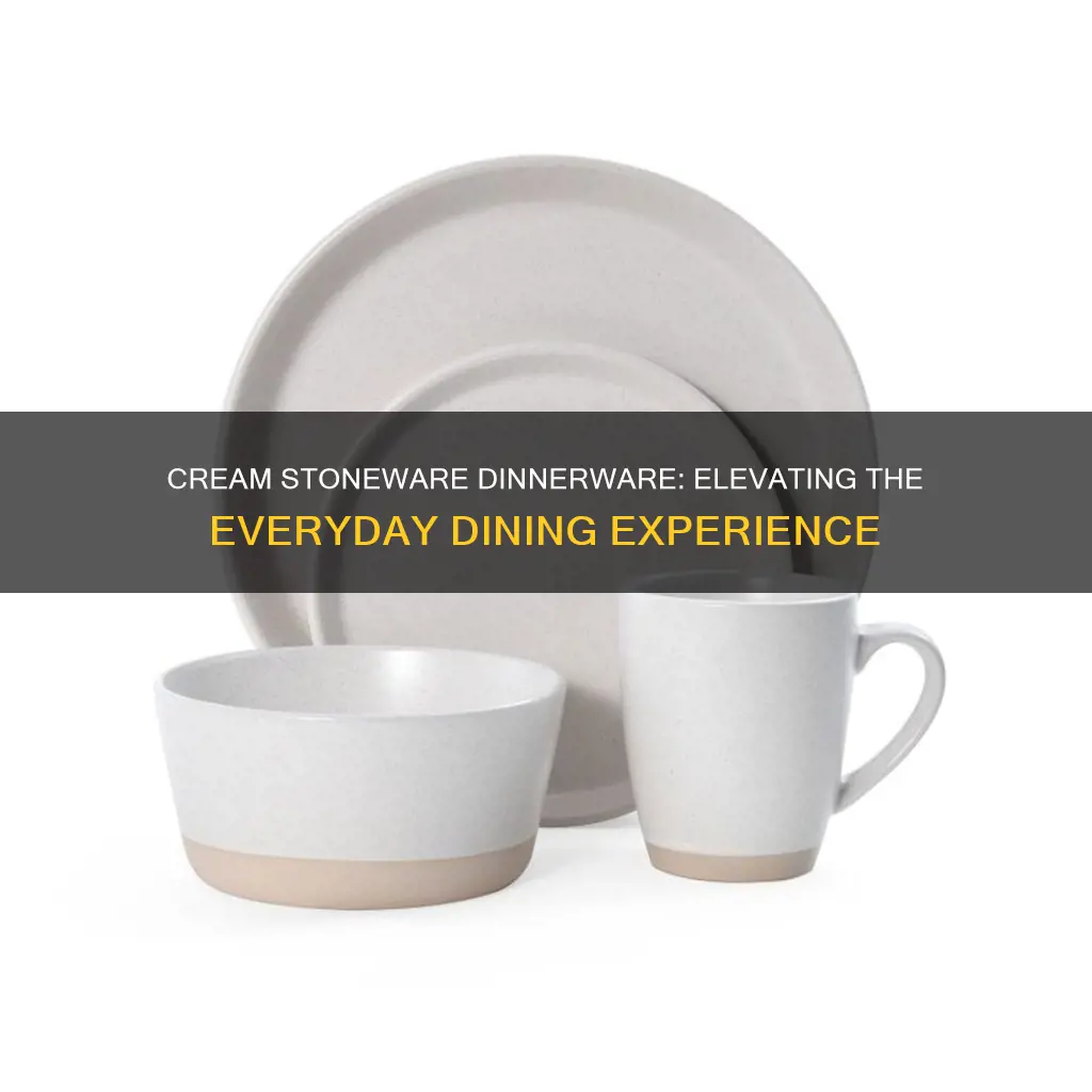 cream stoneware dinnerware set