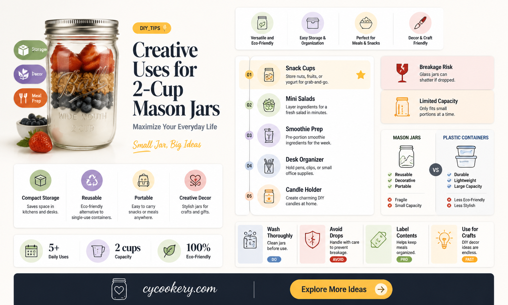 2 cup mason jars