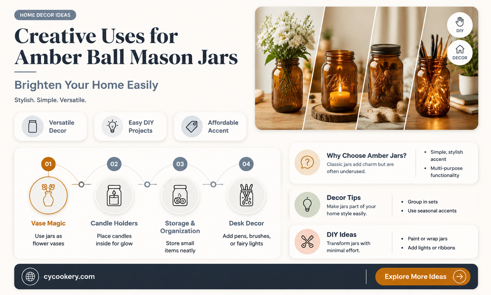 amber ball mason jar