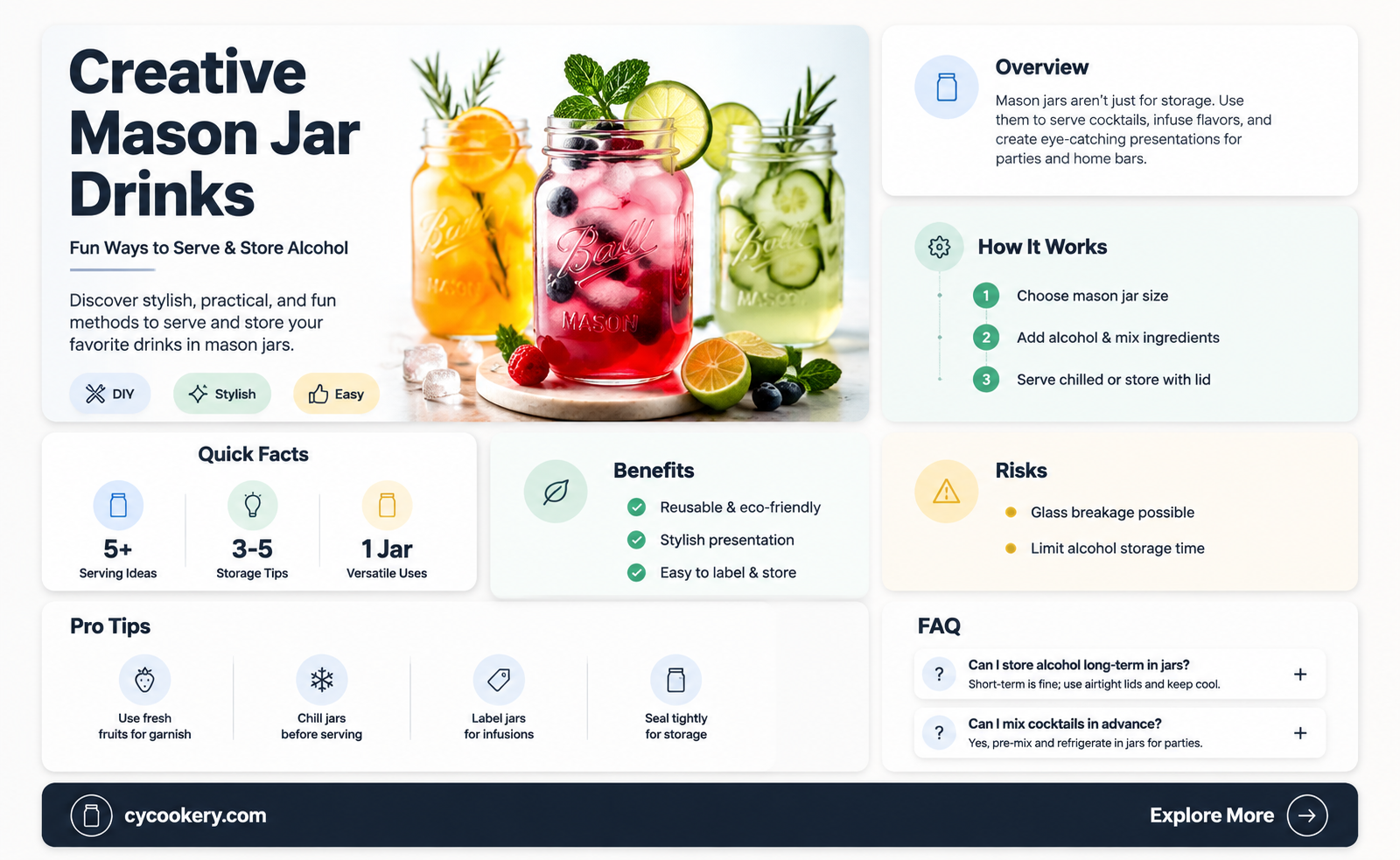 alcohol in mason jars