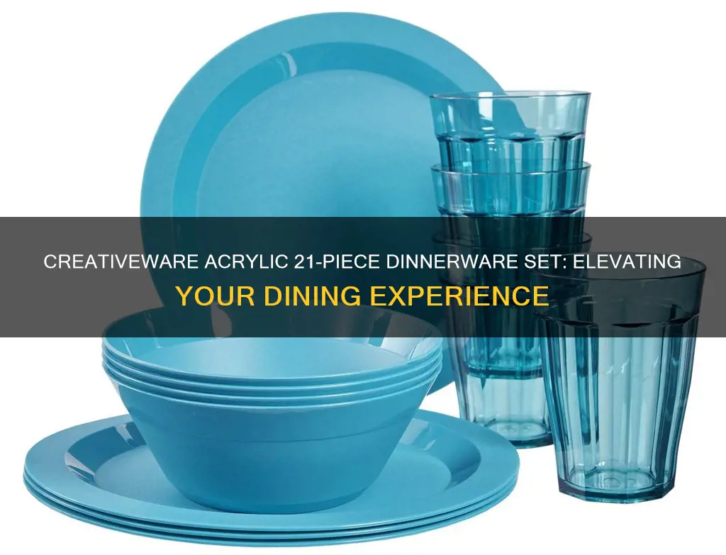 creativeware acrylic 21pc dinnerware set