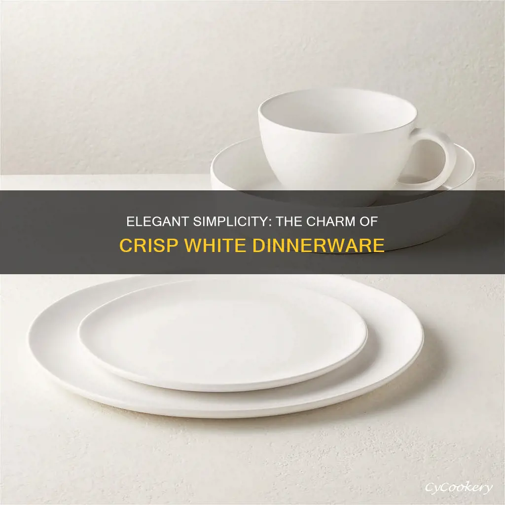 crisp white dinnerware set